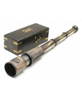 Nautical Brass Telescope With Wooden Box