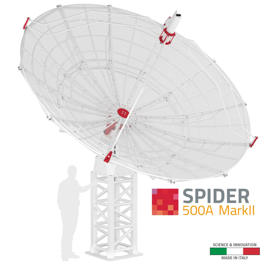 [PLL-500AMarkII5.0m] SPIDER 500A MarkII 5.0 meter diameter professional radio telescope FOR RADIO ASTRONOMY